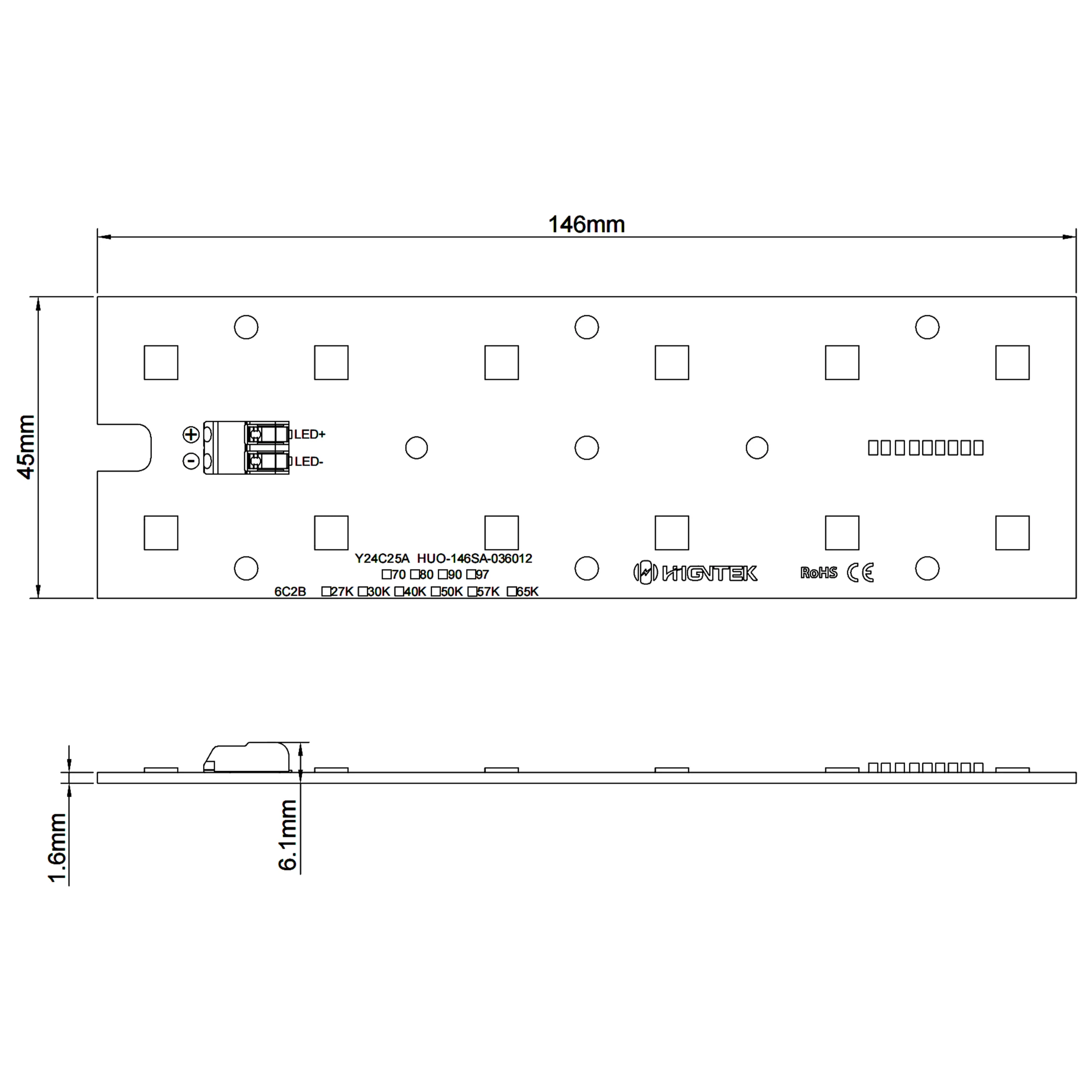 220lm/W High-Efficacy Outdoor Modules146mm 2x6 LUMILEDS LED - Image 4