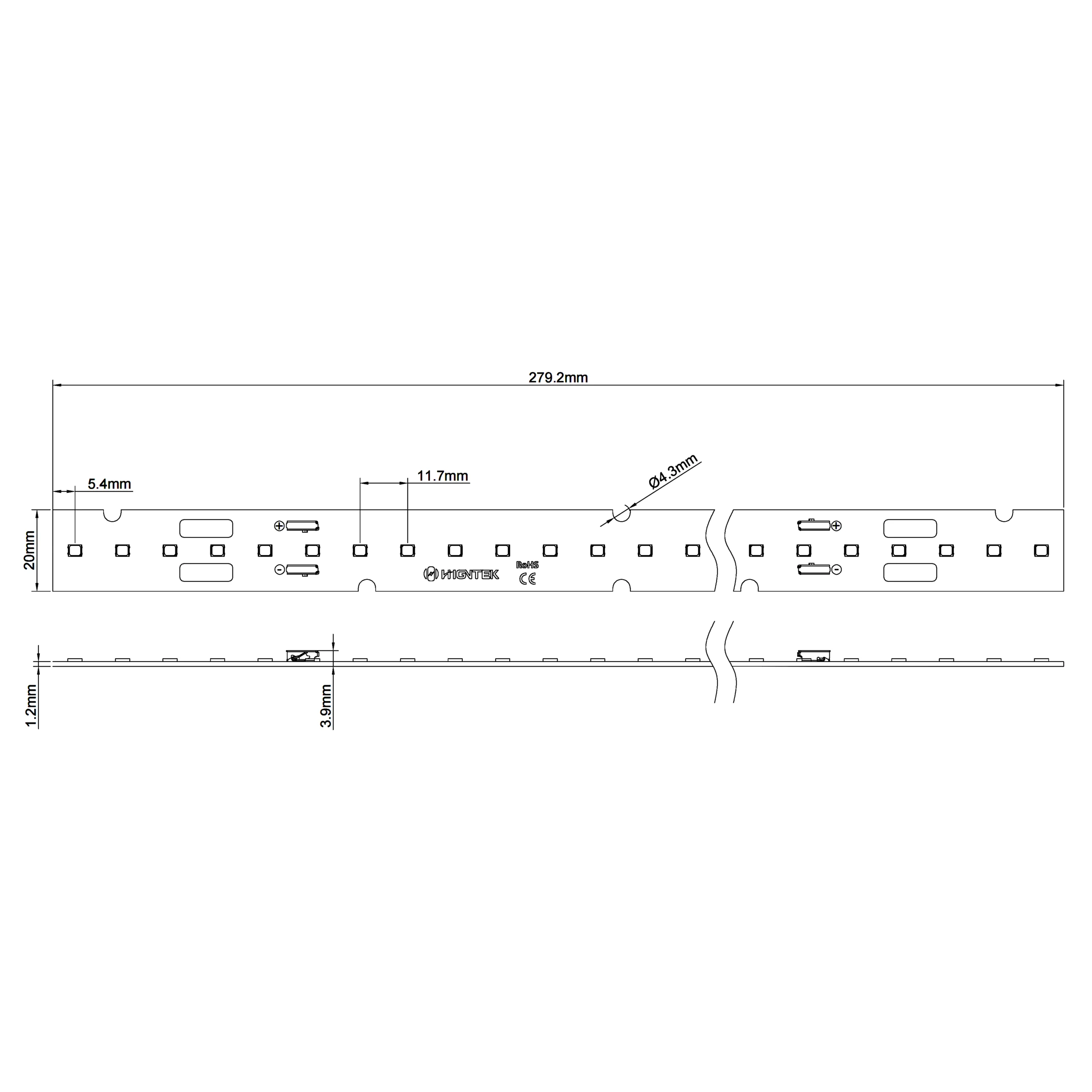 225lm/W High-Efficacy Linear Modules 20×280mm (990lm) - Image 4