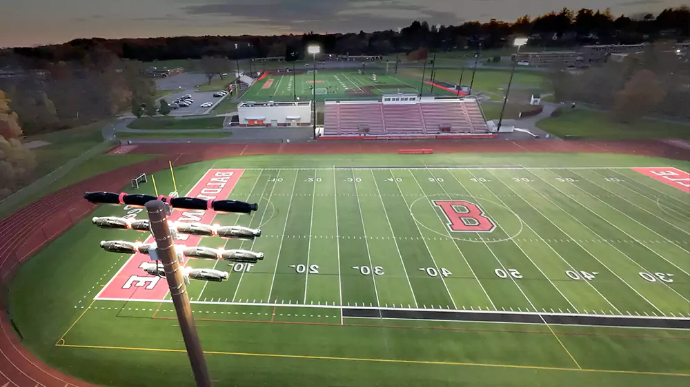 Custom stadium floodlighting for Baldwinsville High School 2