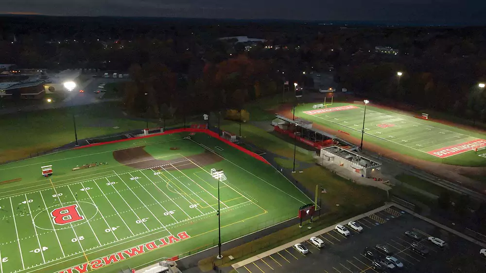 Custom stadium floodlighting for Baldwinsville High School 3
