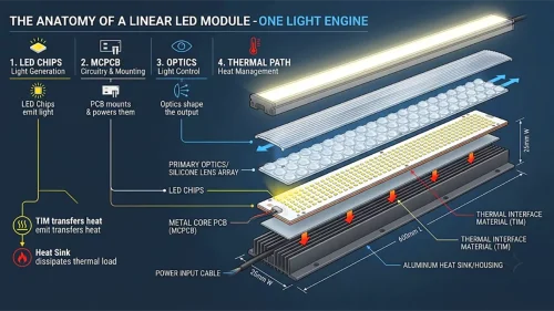 Linear LED Module Components, Applications, Efficiency and Performance Factors