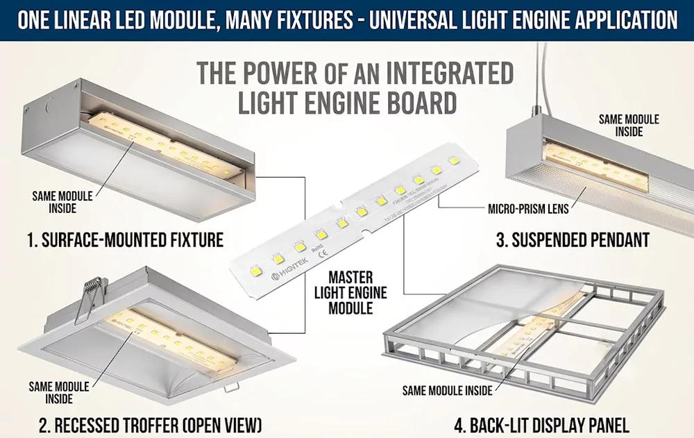 Linear LED modules can be used for various types of lamps