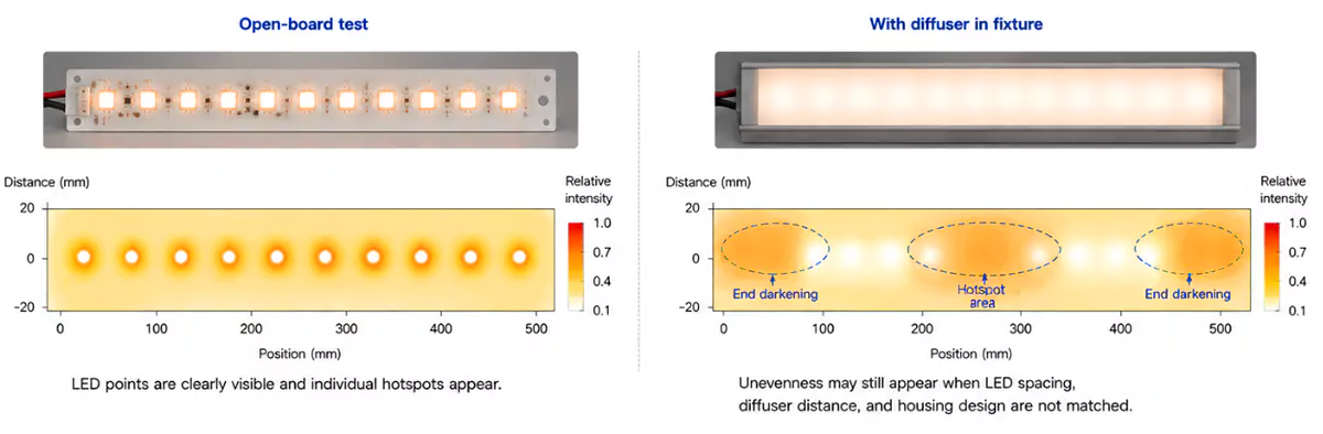 Choosing custom LED lighting modules optimizes light spot uniformity