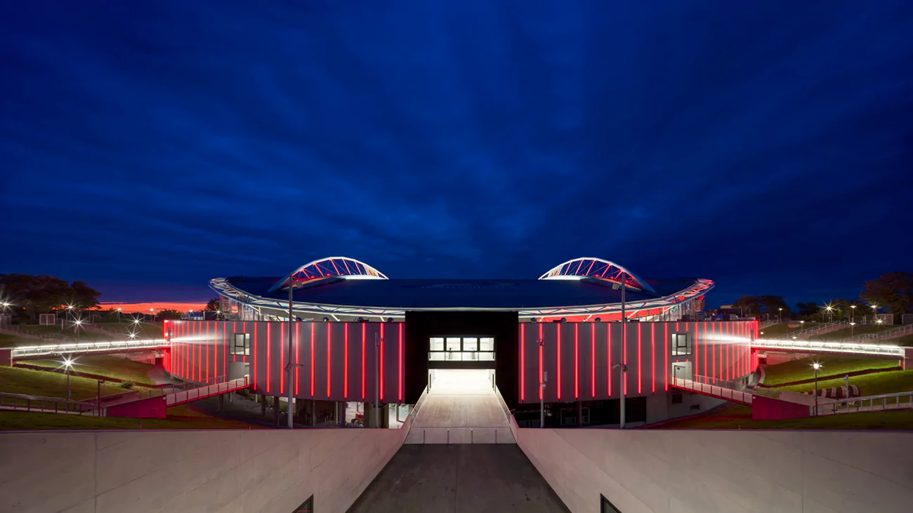 Red Bull Arena Leipzig Architectural Facade Lighting 1
