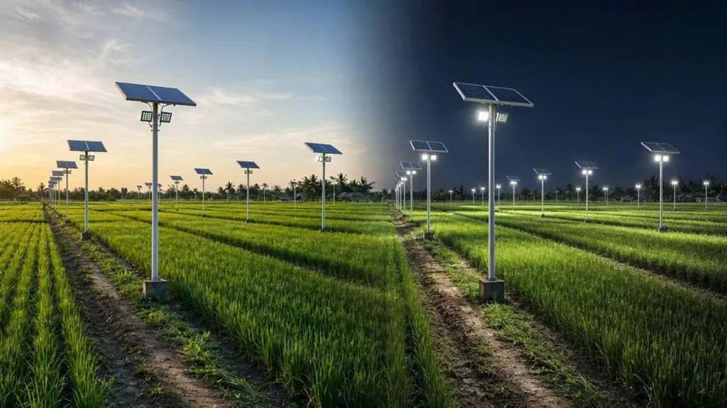 High-efficiency solar LED lighting project for farms in Johor, Malaysia higntek