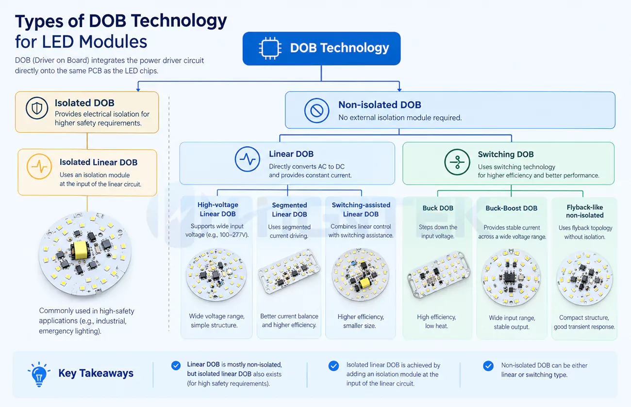 Isolated, Non-Isolated, Linear&Switching DOB Technology Types